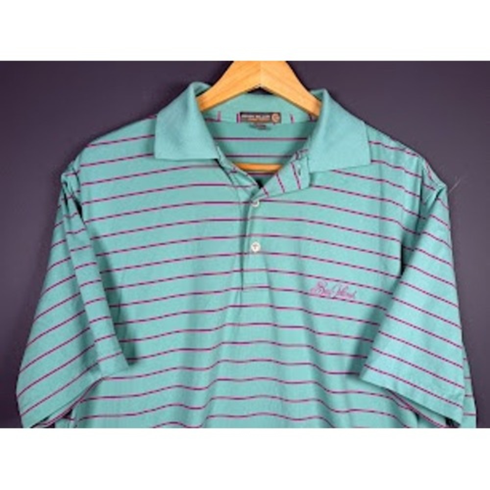 Peter Millar Sea Island Georgia Summer Comfort Polo Shirt Mens Small Green